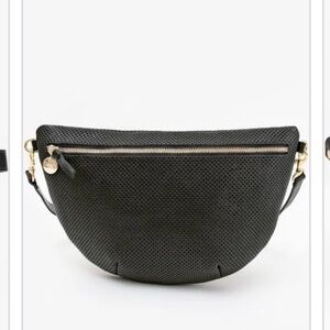 Clare V Black Crossbody Bag with Gold Accents (grande fanny)